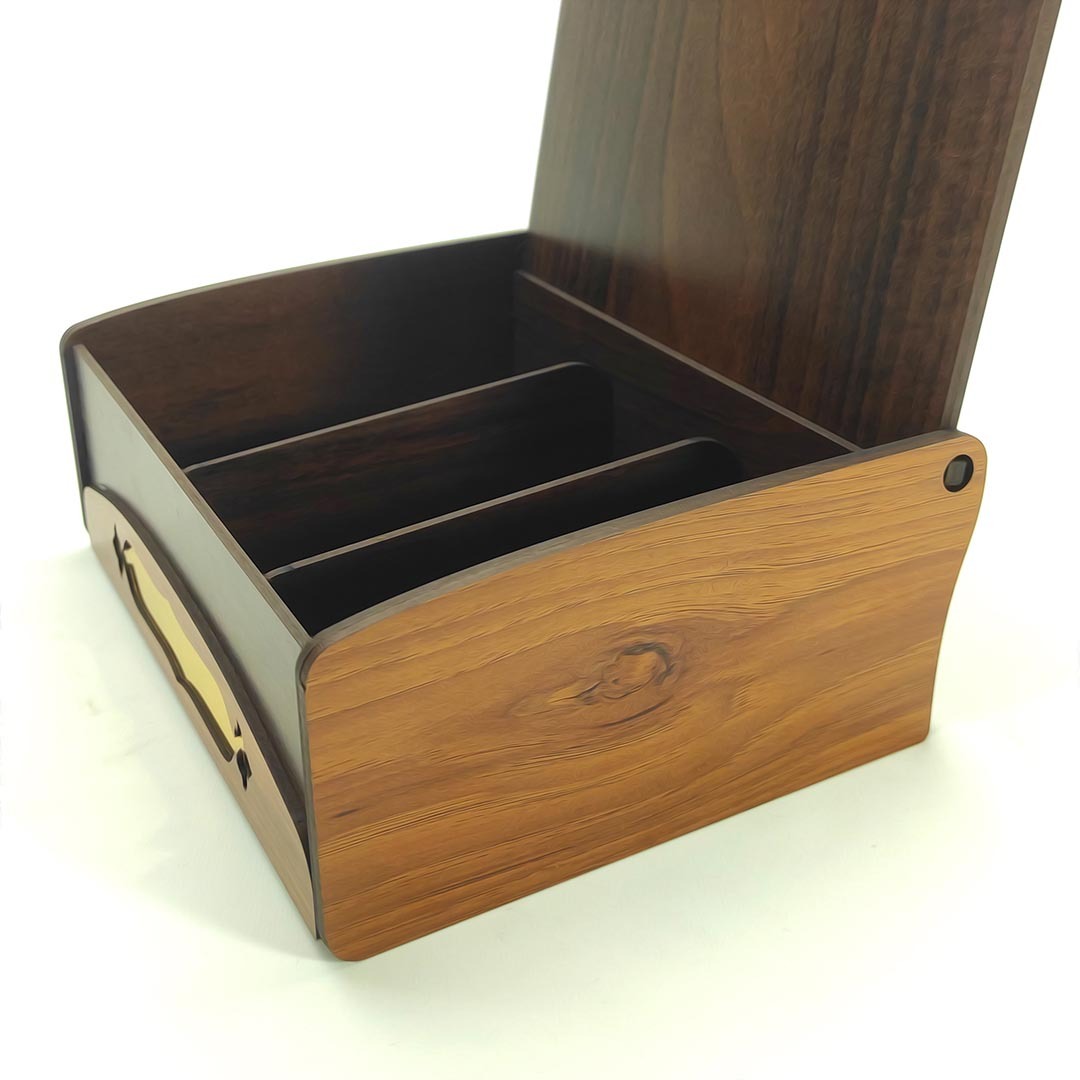  جعبه شکلات تتریس برند کیانلی با درب باز و لولای چوبی 